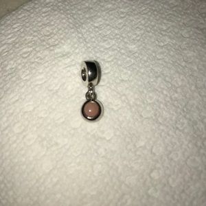 Pandora charm (pink bead, dangles)